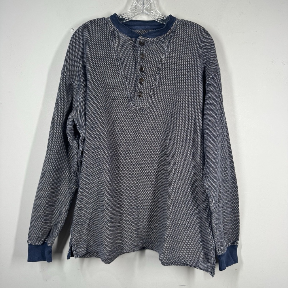 Vintage Cabela's Heavyweight Cotton Thermal Henley Long Sleeve Shirt Men's Sz L
